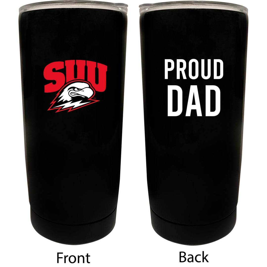 Southern Utah University NCAA Insulated Tumbler - 16oz Stainless Steel Travel Mug Proud Dad Design Black Image 1