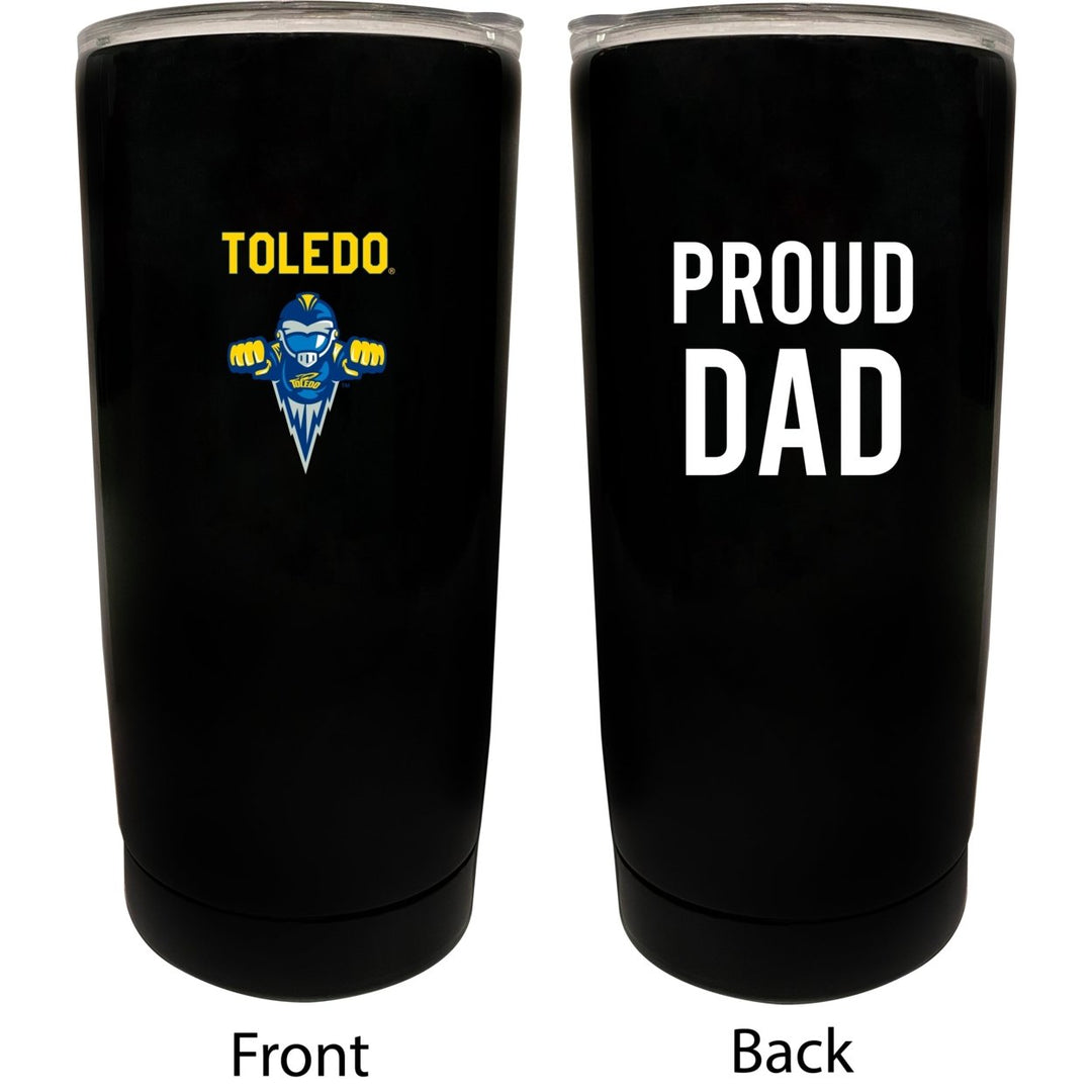 Toledo Rockets NCAA Insulated Tumbler - 16oz Stainless Steel Travel Mug Proud Dad Design Black Image 1