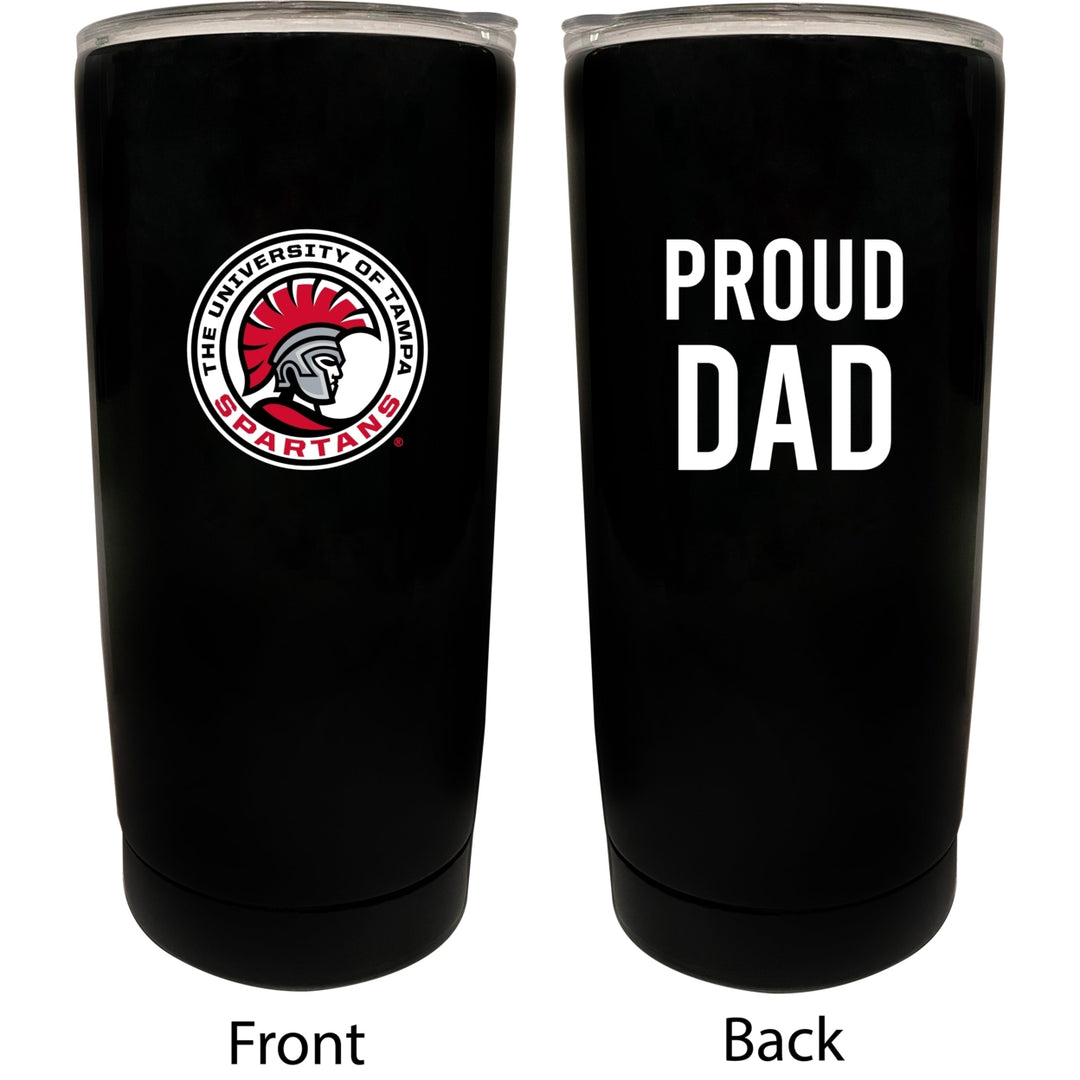 University of Tampa Spartans NCAA Insulated Tumbler - 16oz Stainless Steel Travel Mug Proud Dad Design Black Image 1