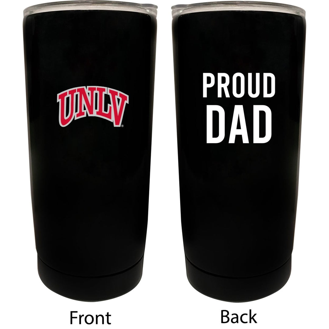 UNLV Rebels NCAA Insulated Tumbler - 16oz Stainless Steel Travel Mug Proud Dad Design Black Image 1