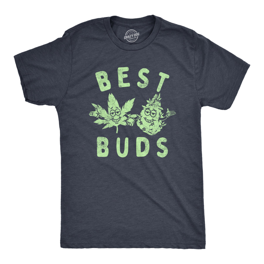 Mens Best Buds T Shirt Funny 420 Pot Weed Smoking Lovers Tee For Guys Image 1