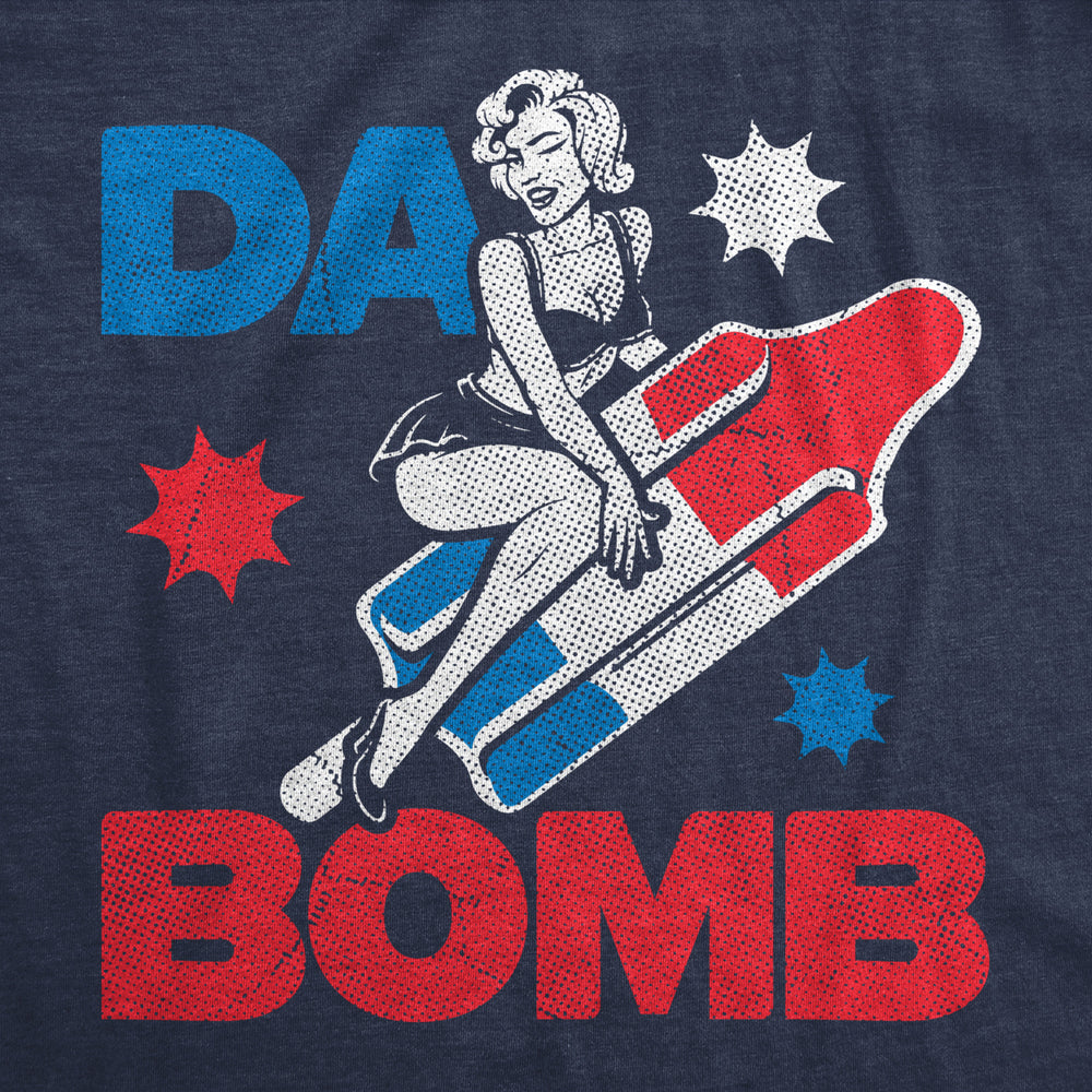 Womens Da Bomb T Shirt Funny Retro Fourth Of July Popsicle Tee For Ladies Image 2