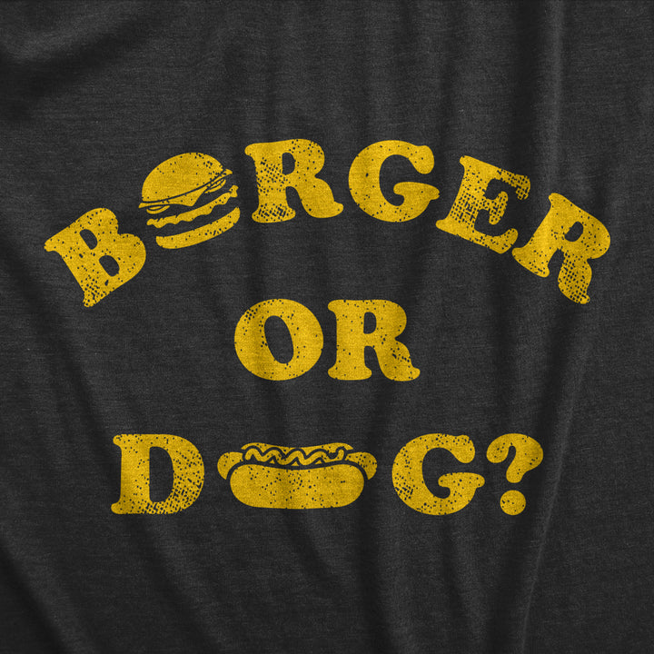 Mens Burger Or Dog T Shirt Funny Grilling Cookout Party Tee For Guys Image 2