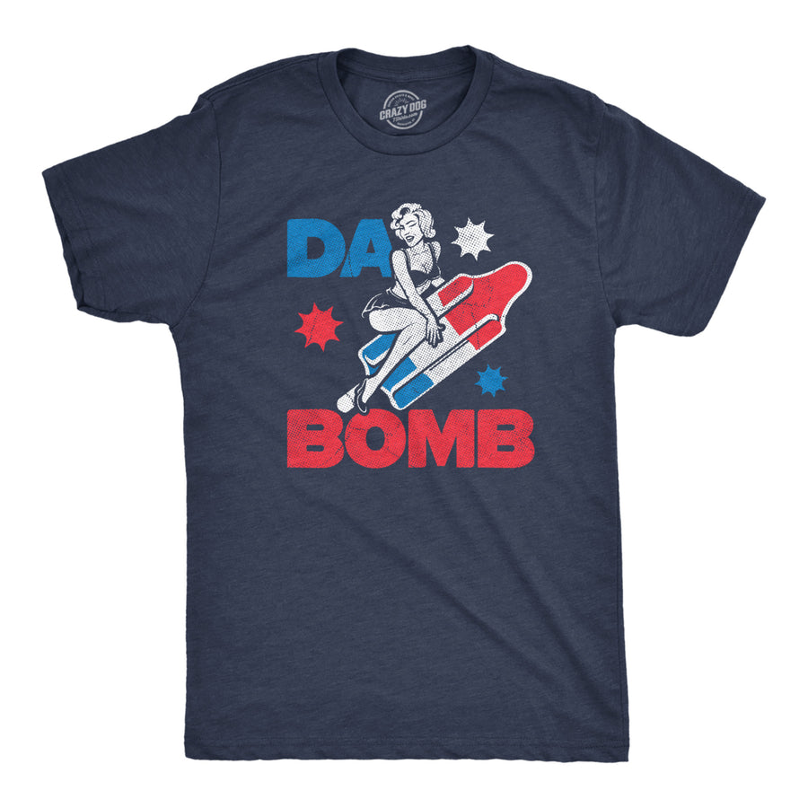 Mens Da Bomb T Shirt Funny Retro Fourth Of July Popsicle Tee For Guys Image 1