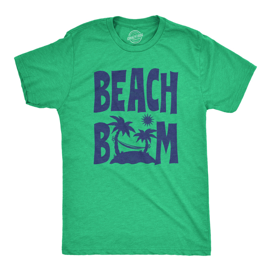 Mens Beach Bum T Shirt Funny Sandy Ocean Shoreline Vacation Lovers Tee For Guys Image 1