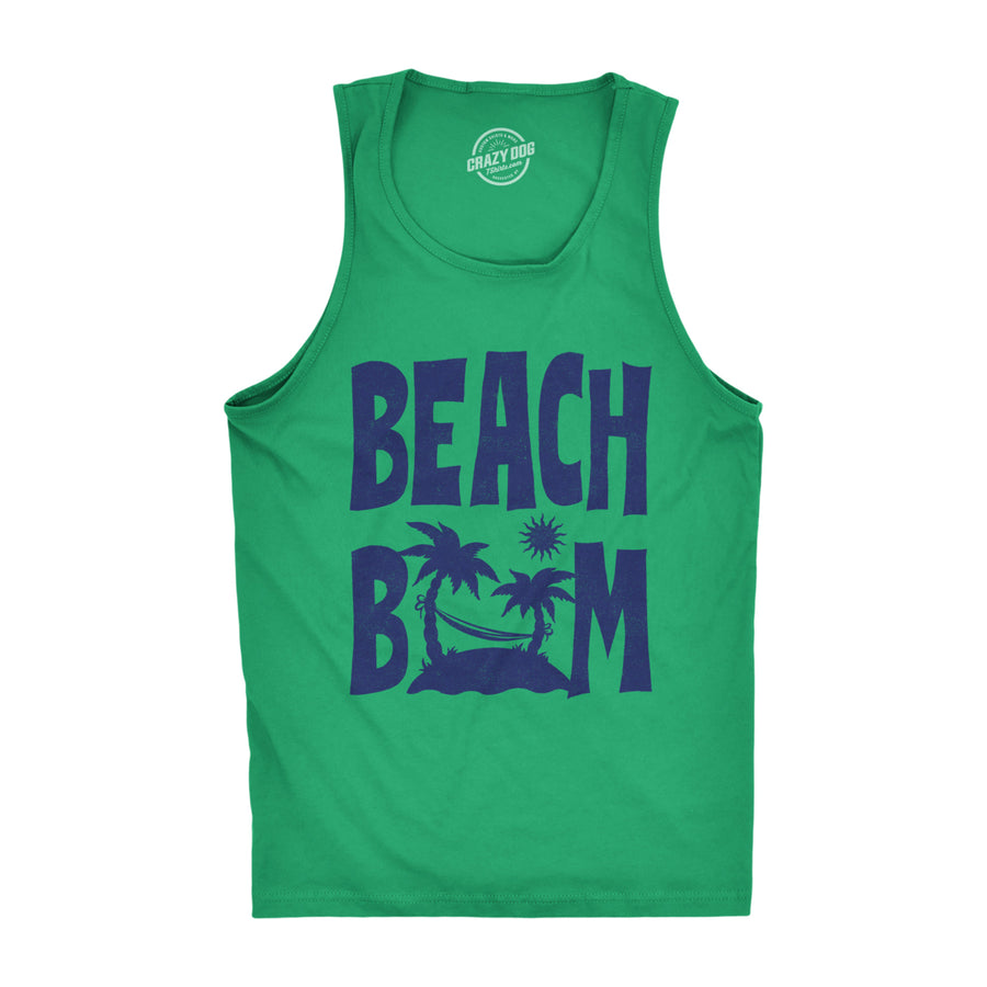 Mens Beach Bum Fitness Tank Funny Sandy Ocean Shoreline Vacation Lovers Sleeveless Tee For Guys Image 1