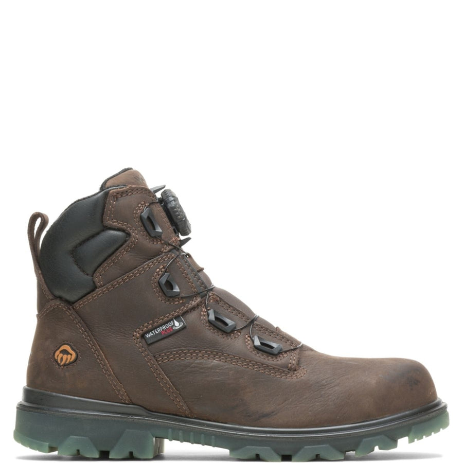 WOLVERINE Mens I-90 EPX BOA CarbonMAX 6" Composite Toe Work Boot Coffee Bean - W191063  DARK BROWN Image 1