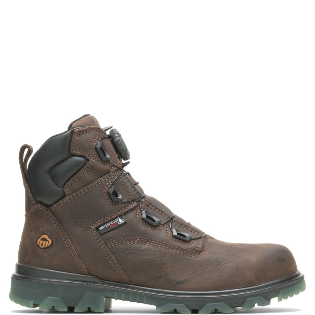 WOLVERINE Mens I-90 EPX BOA CarbonMAX 6" Composite Toe Work Boot Coffee Bean - W191063 DARK BROWN Image 1