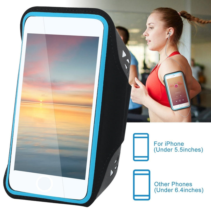 Phone Armband Case Sweat-resistant Armband Phone Holder 6.4in Max Phone Holder Adjustable Image 1