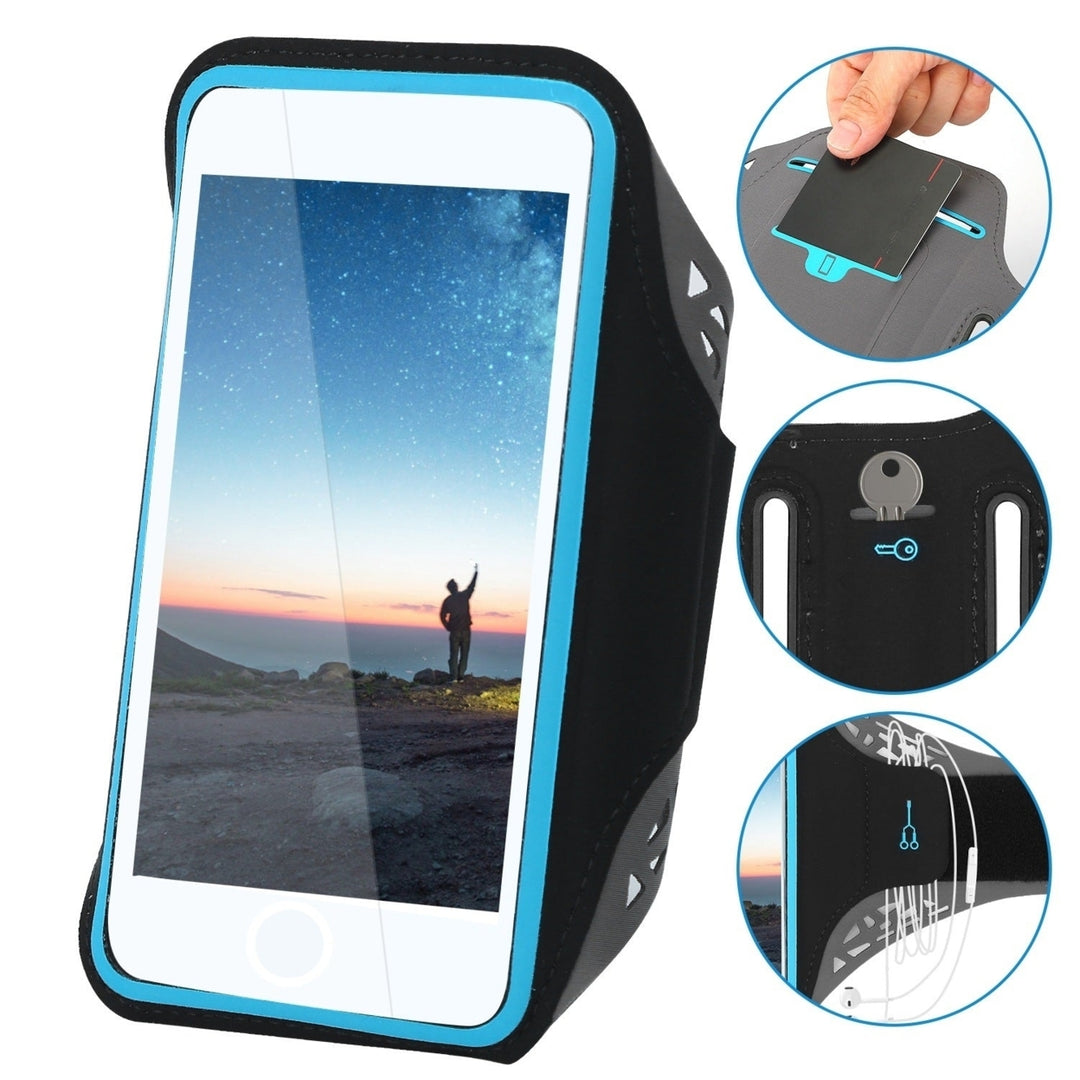 Phone Armband Case Sweat-resistant Armband Phone Holder 6.4in Max Phone Holder Adjustable Image 2