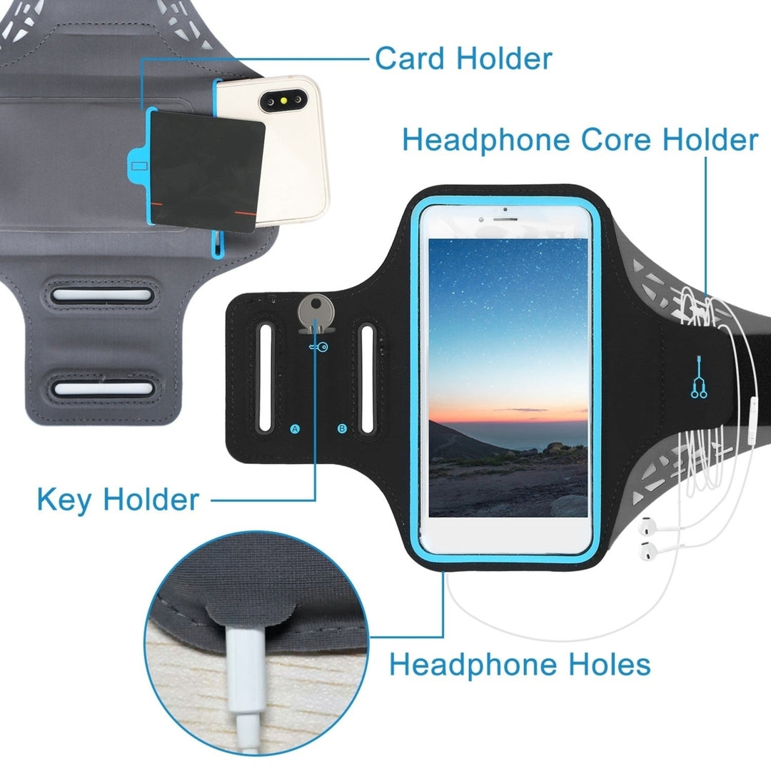 Phone Armband Case Sweat-resistant Armband Phone Holder 6.4in Max Phone Holder Adjustable Image 4