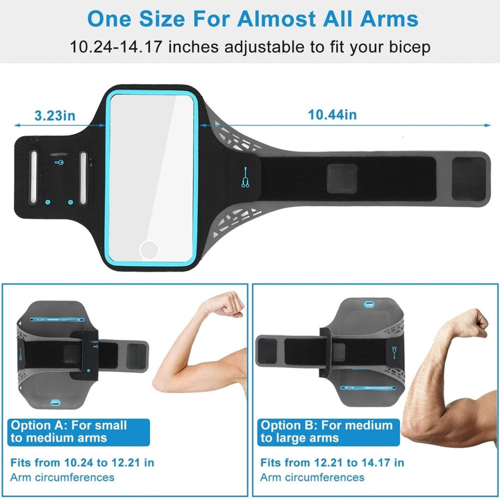 Phone Armband Case Sweat-resistant Armband Phone Holder 6.4in Max Phone Holder Adjustable Image 6