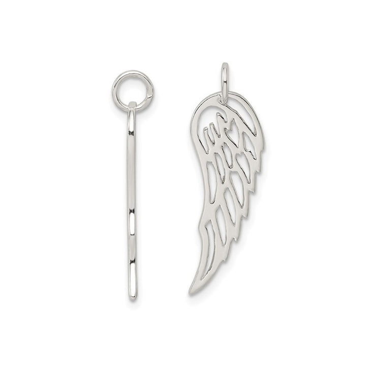 Sterling Silver Angel Wing Pendant Necklace with Chain Image 3