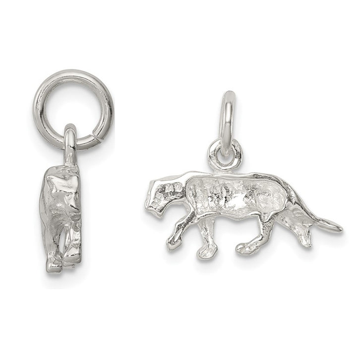 Panther Charm Pendant Necklace from Sterling Silver with Chain Image 3