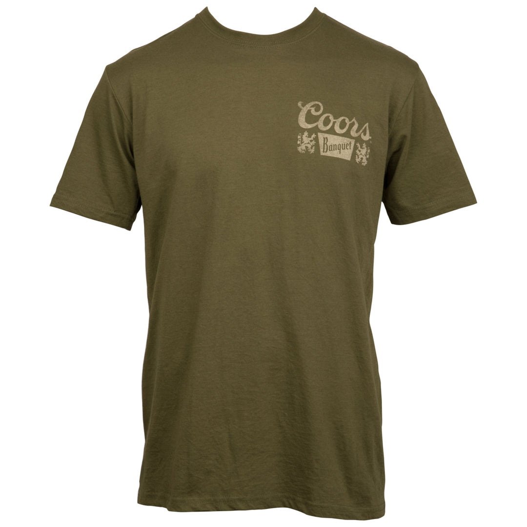 Coors Banquet Mountain Logo Front and Back Print T-Shirt Image 3