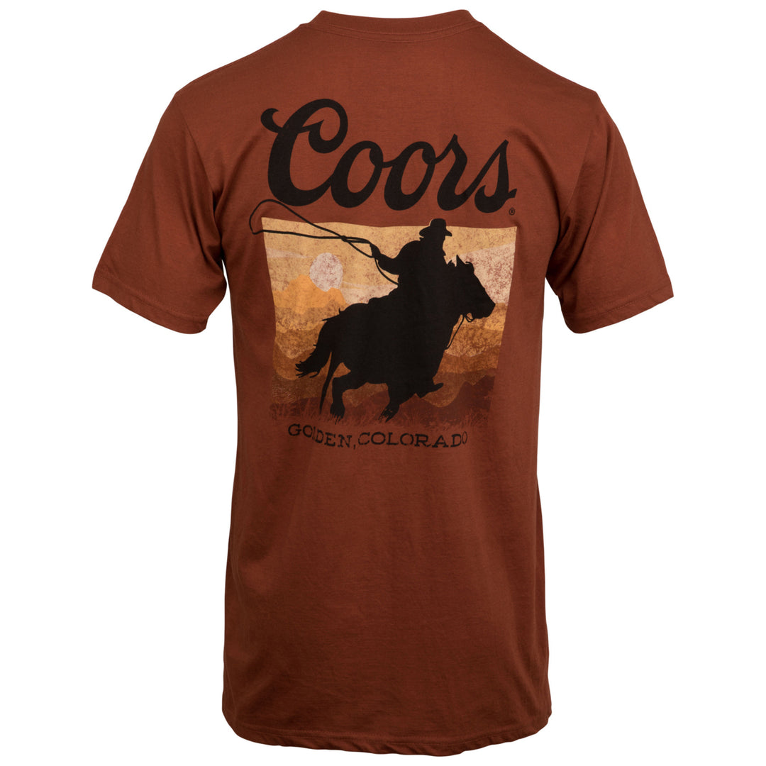 Coors Sunset Rider Front and Back Print T-Shirt Image 3