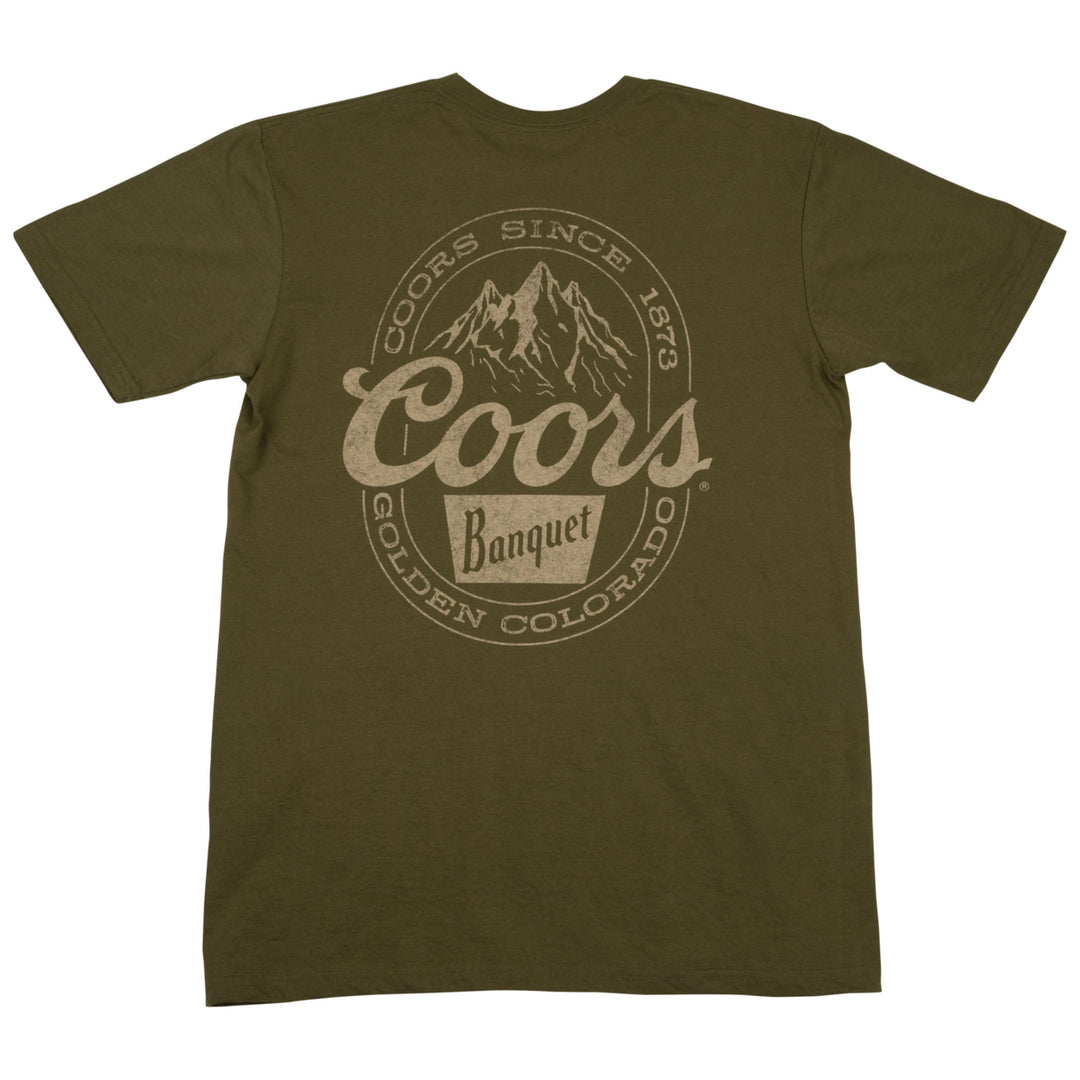 Coors Banquet Mountain Logo Front and Back Print T-Shirt Image 4