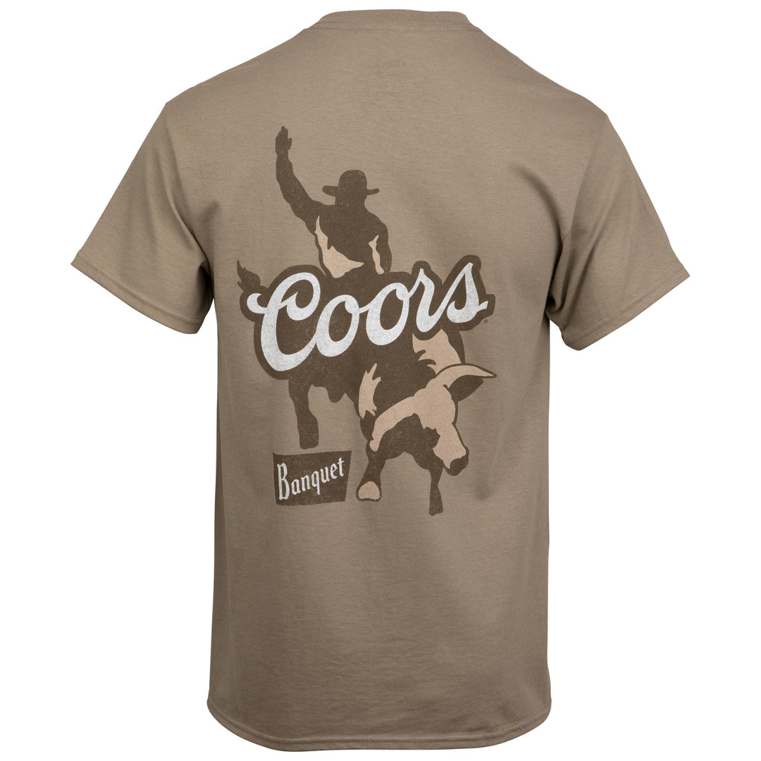 Coors Banquet Rodeo Bull Rider Front and Back Print T-Shirt Image 4