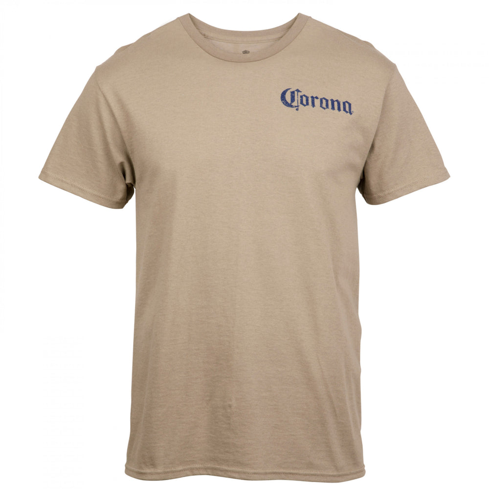 Corona Extra Label Sandy Colorway Front and Back Print T-Shirt Image 2