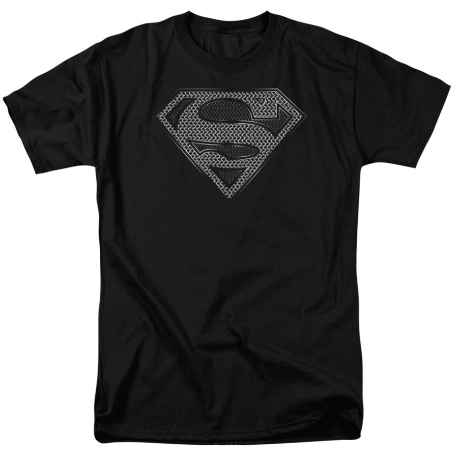 Superman Chainmail Armor Logo T-Shirt Image 1