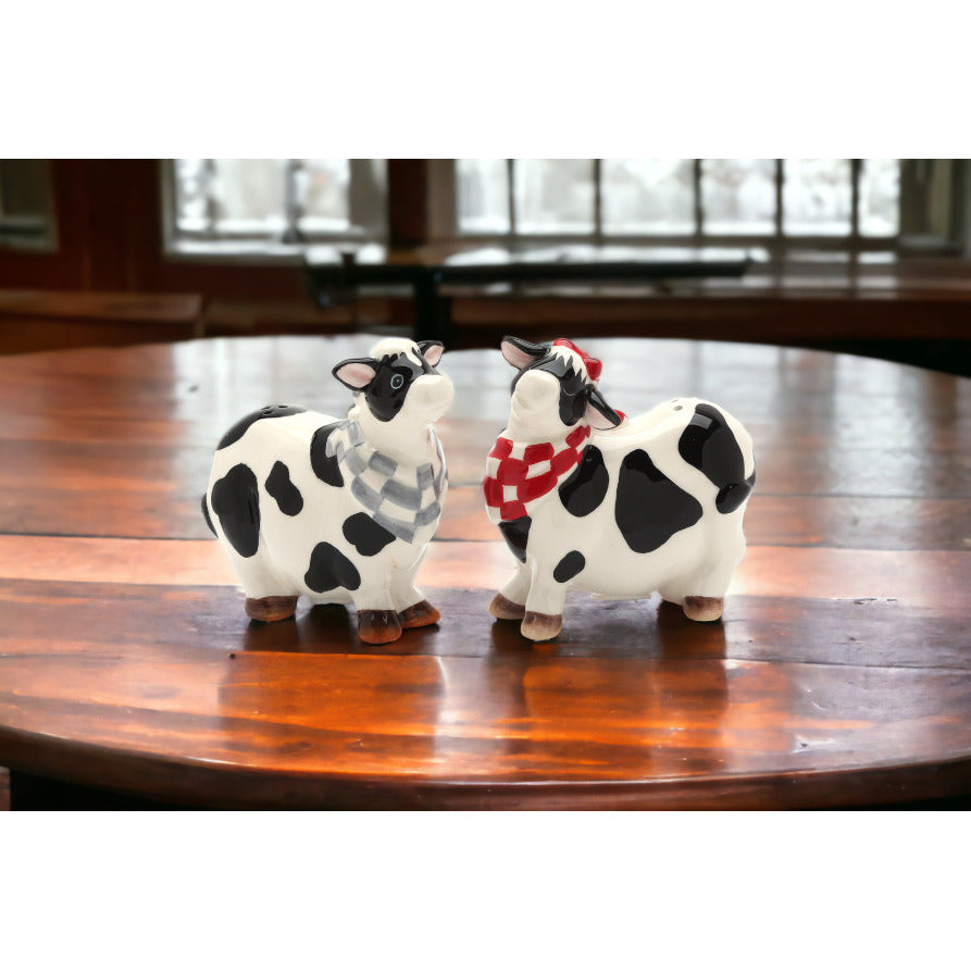 Hand Painted Ceramic Cow Salt and Pepper ShakersHome DcorKitchen DcorDining Table Dcor, Image 2