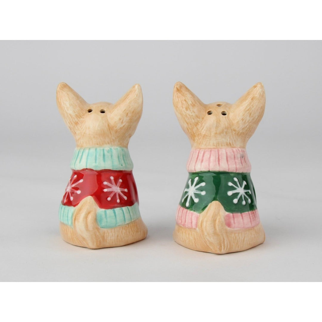 Ceramic Chihuahua Salt and Pepper Shakers Christmas Image 3