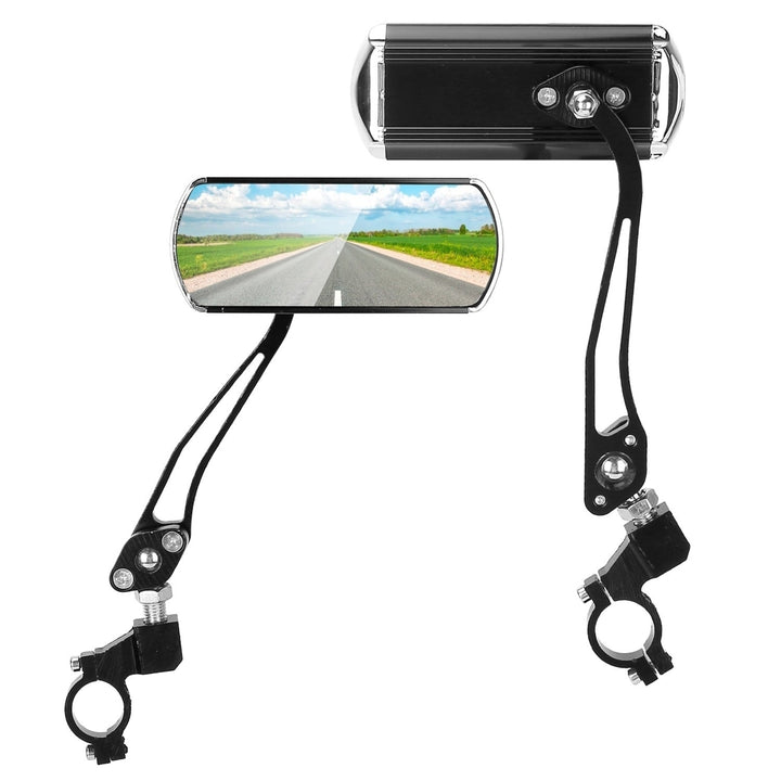 1 Pair Handlebar Bike Mirrors Adjustable 360 Degree Rotatable Safe Rearview Bicycle Mirror Scratch Resistant Rectangular Image 11