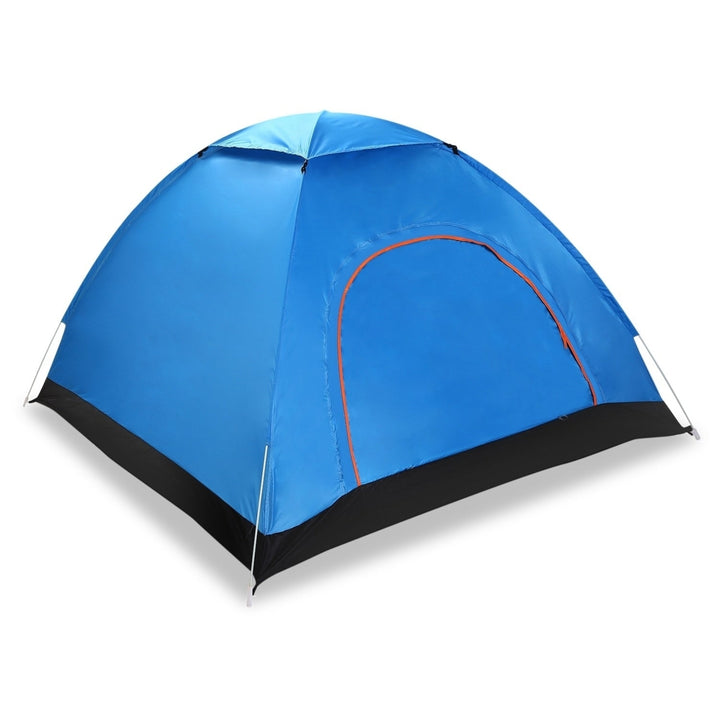 4 Persons Camping Waterproof Tent Pop Up Tent Instant Setup Tent with 2 Mosquito Net Doors Carrying Bag Folding 4 Image 3