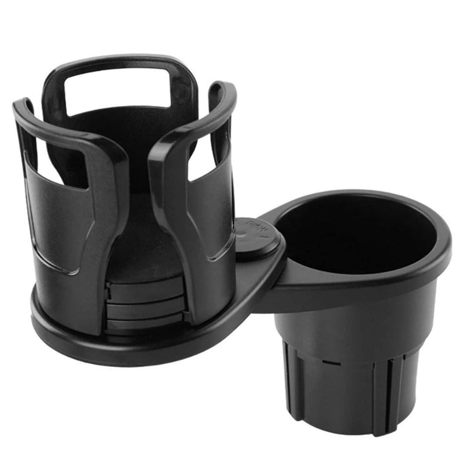 2 In 1 Car Cup Holder Extender Adapter 360 Rotating Dual Cup Mount Organizer Holder For Most 20 oz Up To 5.9in Coffee Image 1