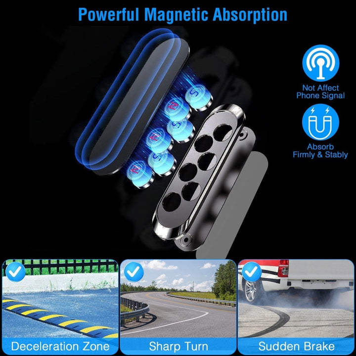 2 Pack Universal Magnetic Car Mounts Dashboard Magnet Phone Holder Stand Fit for iPhone Galaxy iPad Image 4