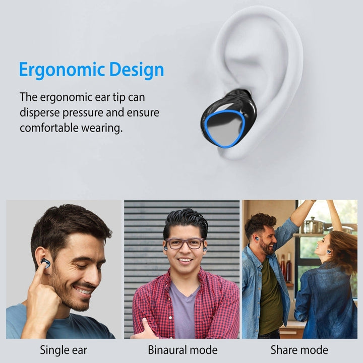 5.1 TWS Wireless Earbuds Touch Control Headphone in-Ear Earphone Headset with Charging Case IPX7 Waterproof Power Bank Image 4