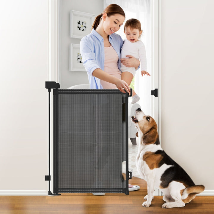 Baby Safety Gate Retractable Door Extra Wide Child Pet Safety Stairs Gate Image 7