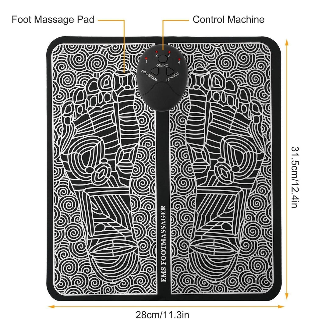 EMS Foot Massage Pad Electric Stimulator Massager Unit Leg Reshaping Muscle Pain Relax Foldable Massage Mat Image 3