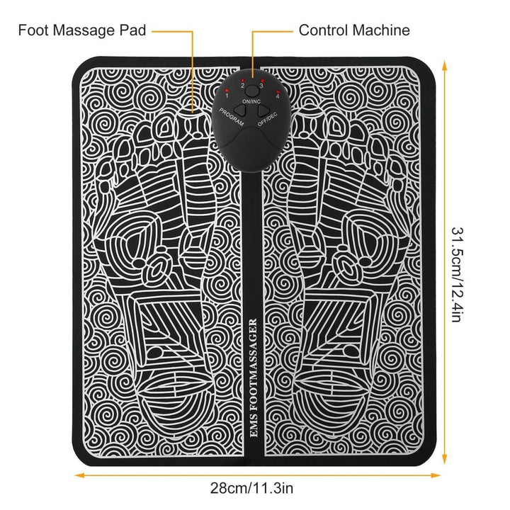 EMS Foot Massage Pad Electric Stimulator Massager Unit Leg Reshaping Muscle Pain Relax Foldable Massage Mat Image 3