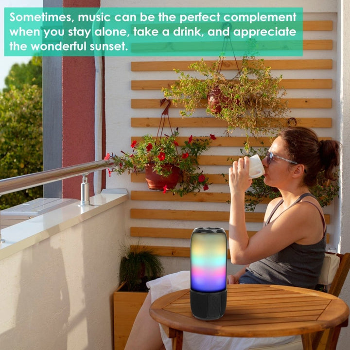Wireless Portable Speaker Loud Stereo Speaker with Color Changing Light Radio Party TWS Speaker for Home Outdoor Image 10
