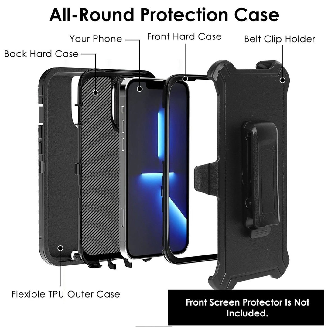 Shockproof Phone Case Anti-Shock All-Round Protection Phone Case Cover with Belt Clip Image 11