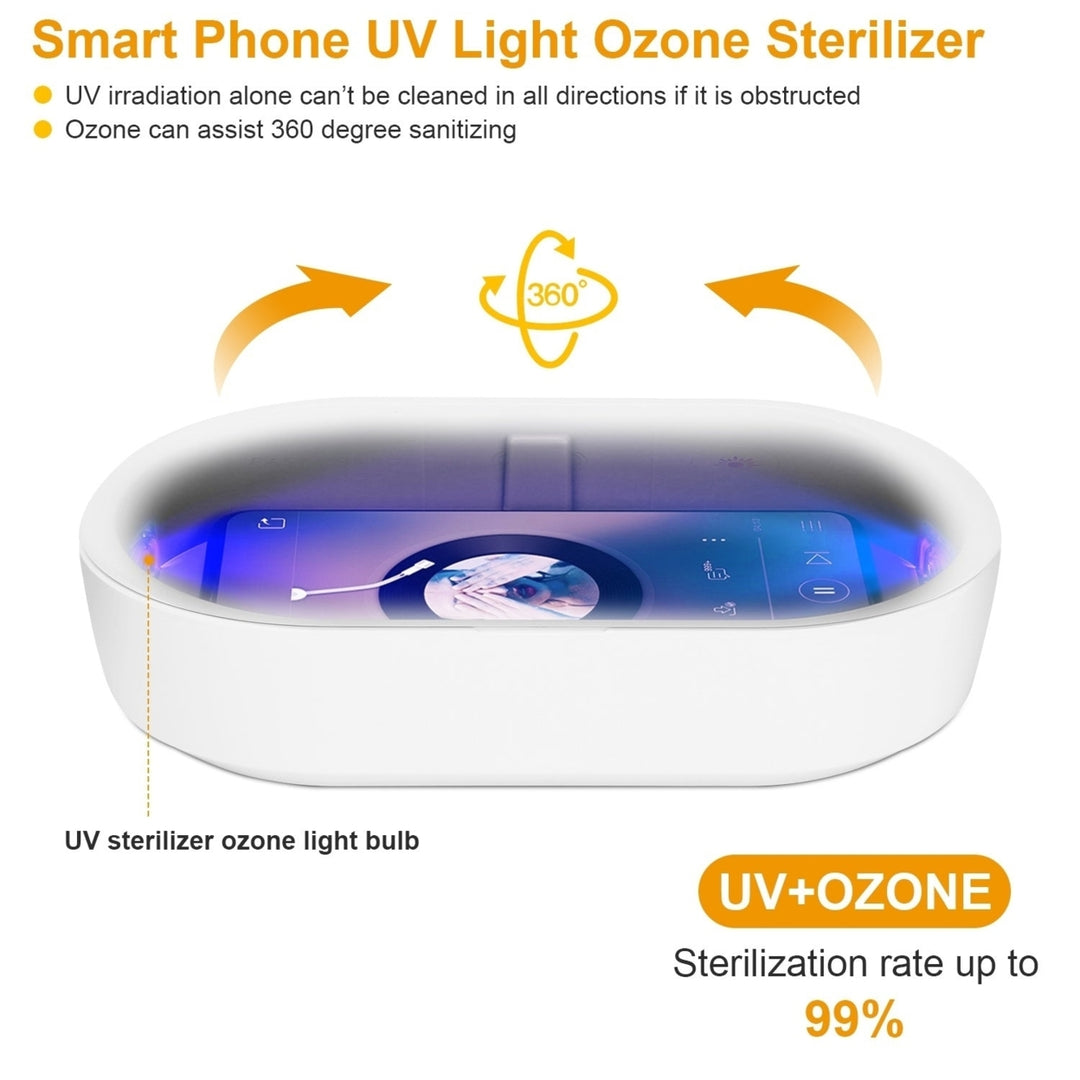 UV Light Sanitizer Box Portable 10W Phone Wireless Charging Disinfection Lamp with Aroma Diffuser Sterilizing Box Image 3