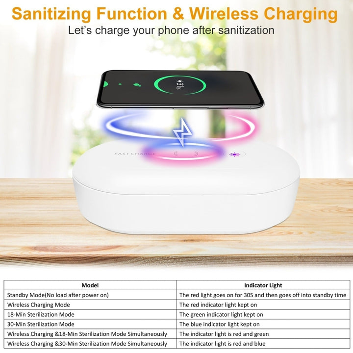 UV Light Sanitizer Box Portable 10W Phone Wireless Charging Disinfection Lamp with Aroma Diffuser Sterilizing Box Image 6