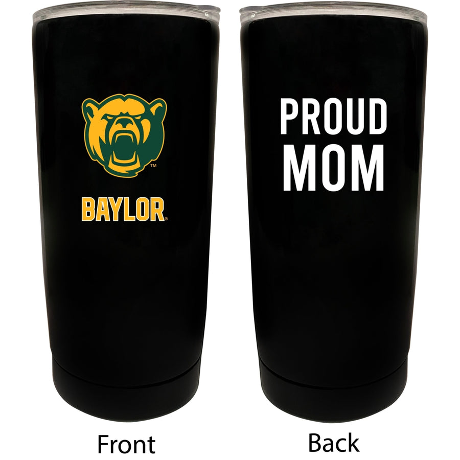 Baylor Bears NCAA Insulated Tumbler - 16oz Stainless Steel Travel Mug Proud Mom Design Black Image 1