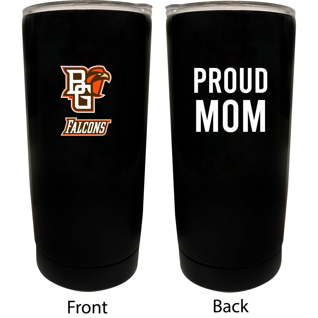 Bowling Green Falcons NCAA Insulated Tumbler - 16oz Stainless Steel Travel Mug Proud Mom Design Black Image 1