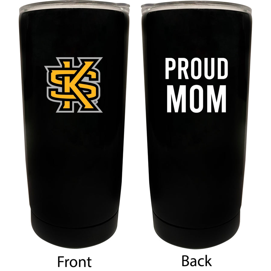 Kennesaw State University NCAA Insulated Tumbler - 16oz Stainless Steel Travel Mug Proud Mom Design Black Image 1