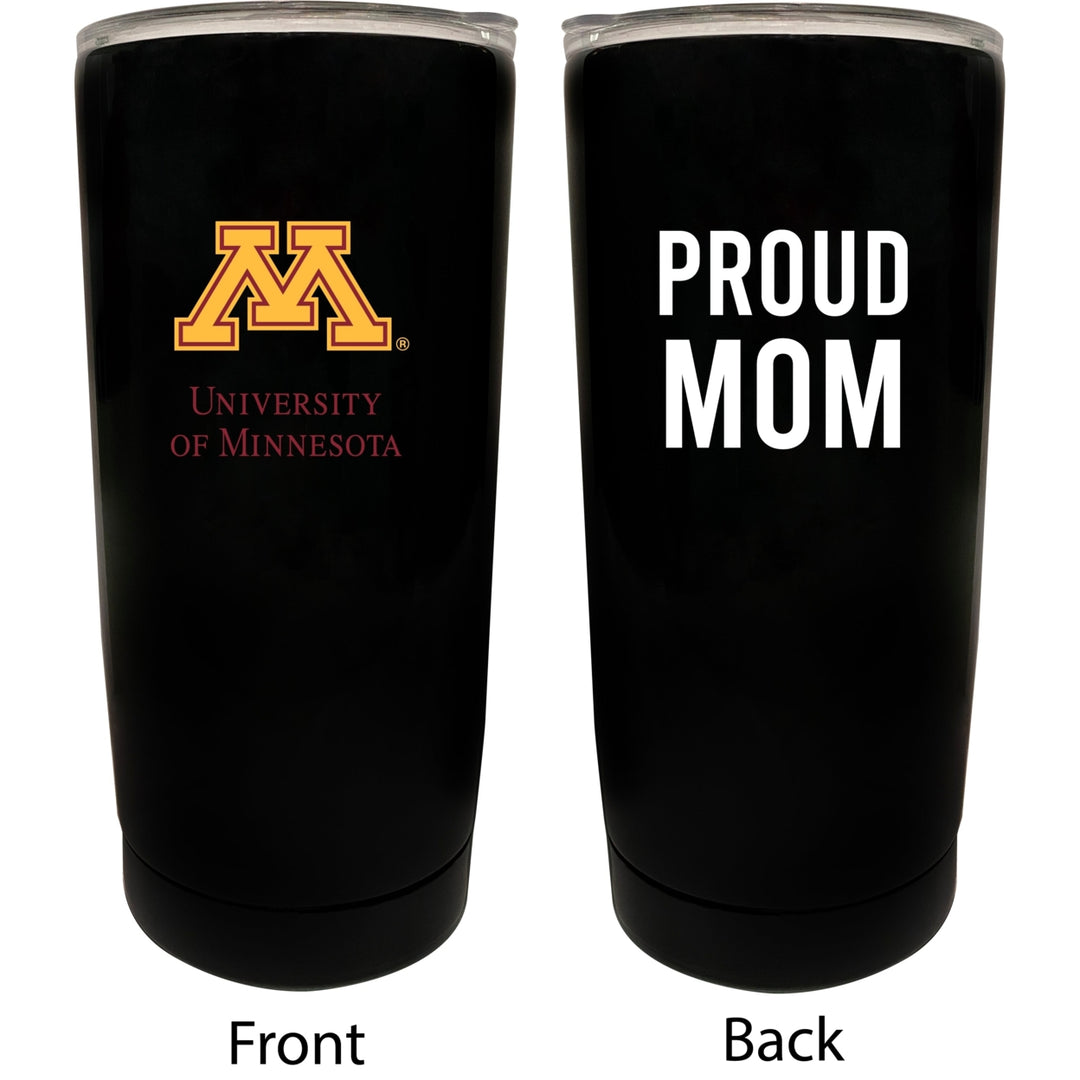 Minnesota Gophers NCAA Insulated Tumbler - 16oz Stainless Steel Travel Mug Proud Mom Design Black Image 1