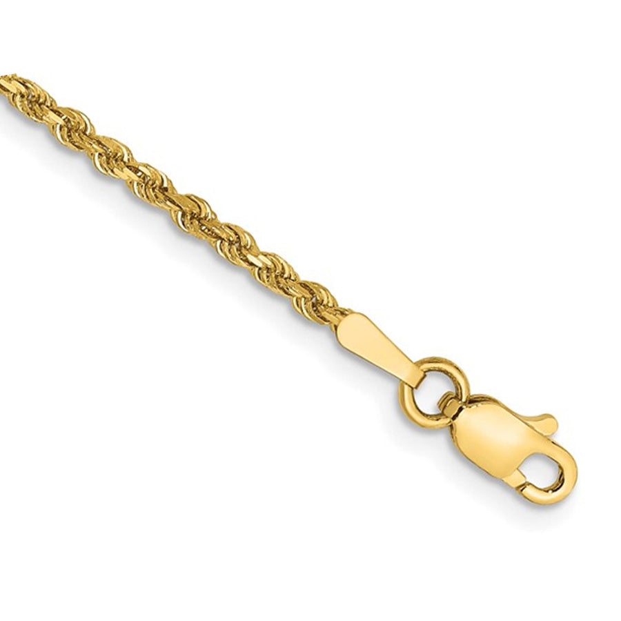 Diamond Cut Rope Chain Bracelet in 14K Yellow Gold 7 Inches (2.00 mm) Image 1