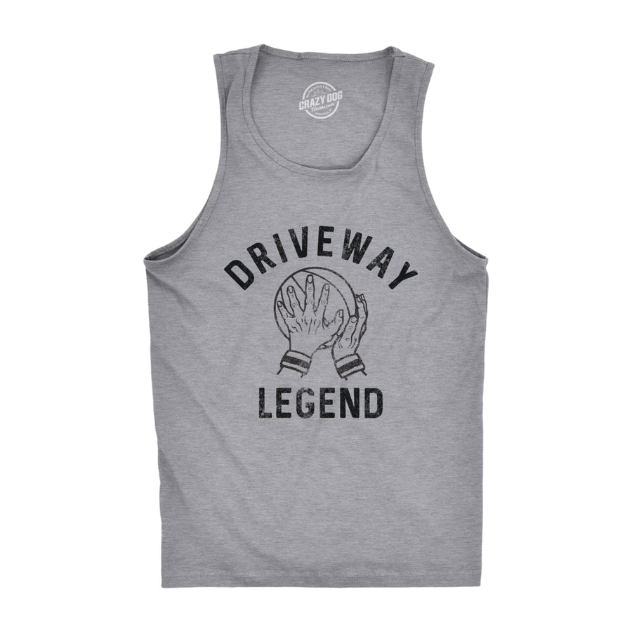 Mens Driveway Legend Fitness Tank Funny Pickup Basketball Player Hoops Lover Sleeveless Tee For Guys Image 1