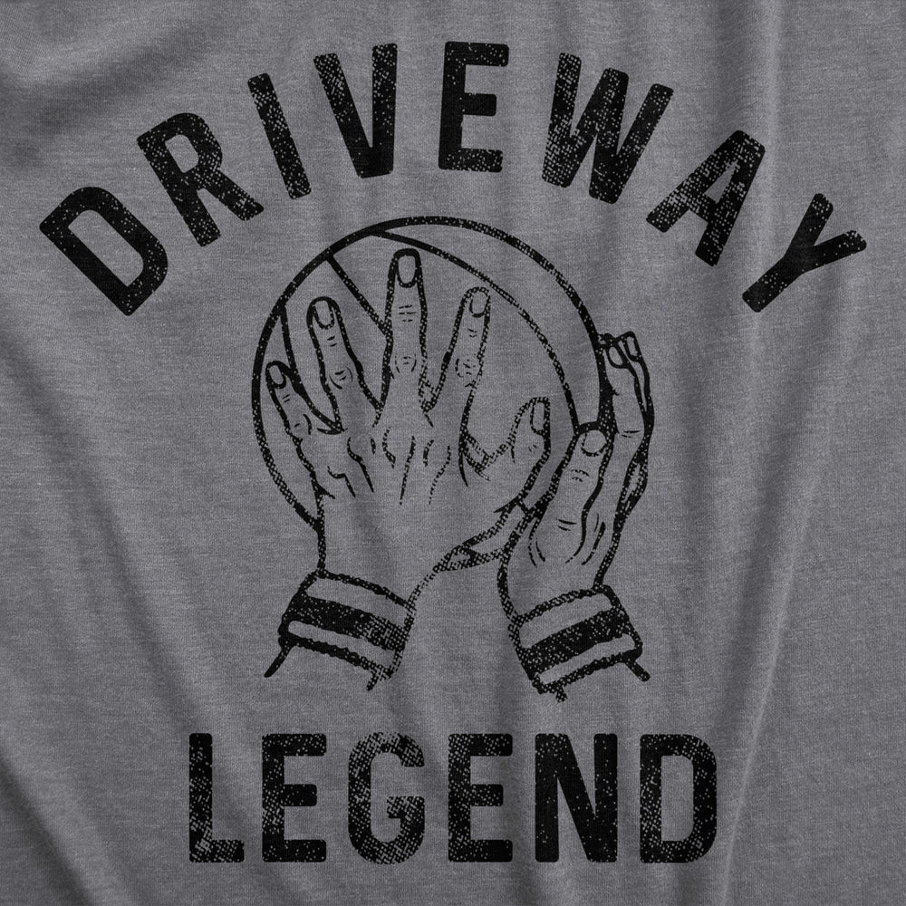 Mens Driveway Legend T Shirt Funny Pickup Basketball Player Hoops Lover Tee For Guys Image 2