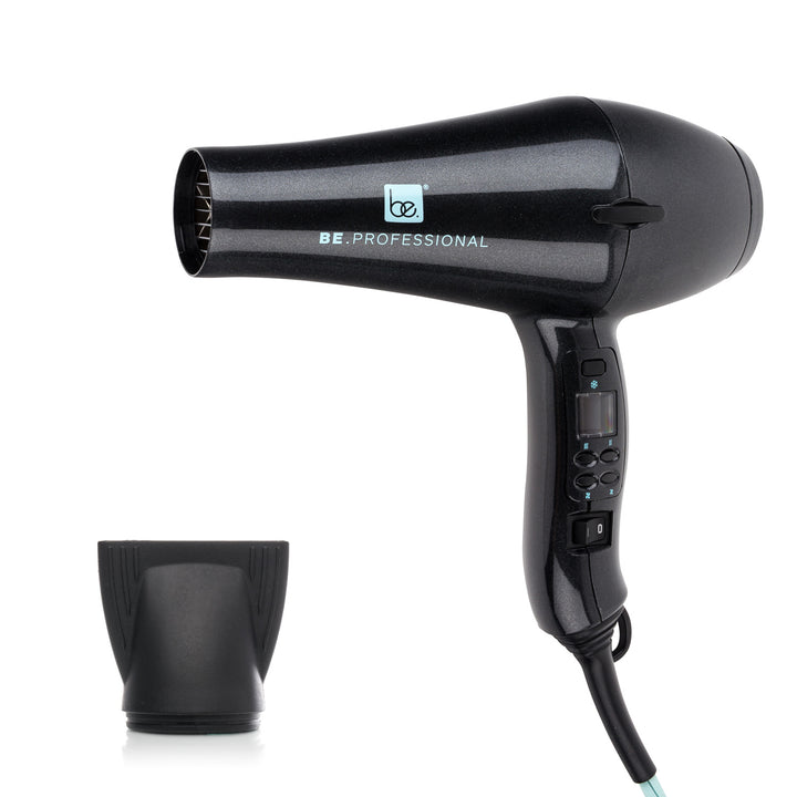 Be.Professional Digital Blow Dryer - Long Nozzle - Pearl Black Image 2