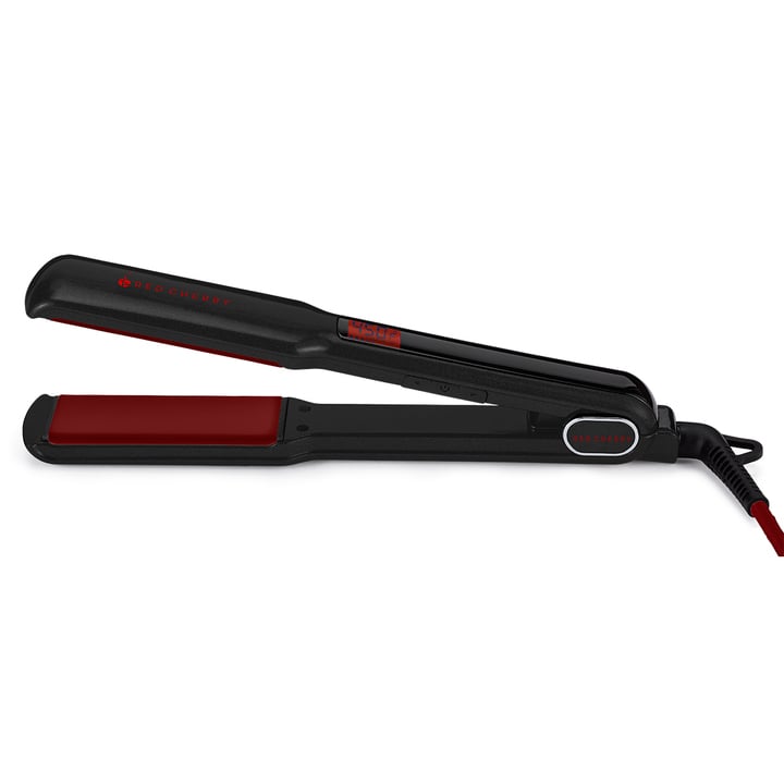 Cherry Professional Red 1.5 Inch Hair Straightener Ceramic Tourmaline Flat Iron Image 1