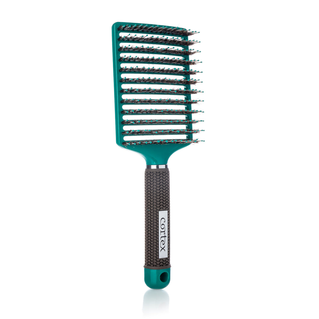 Cortex International Sport Paddle Hair Brush Vented Detangler Teal 3.5" Boar Nylon Image 4