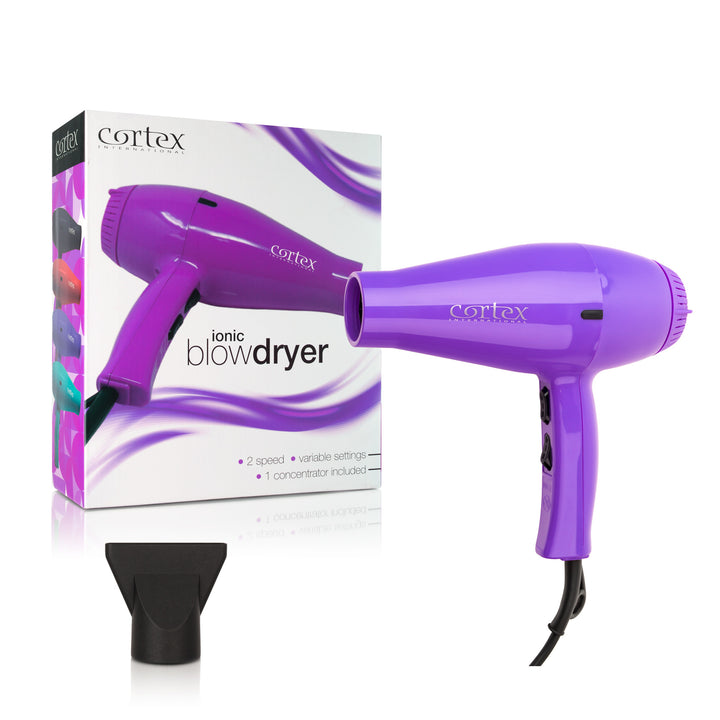 Cortex International Hair Dryer Professional Black Series Ionic Technology 1875 Watt High Efficiency Ultra Light Hotshot Image 1