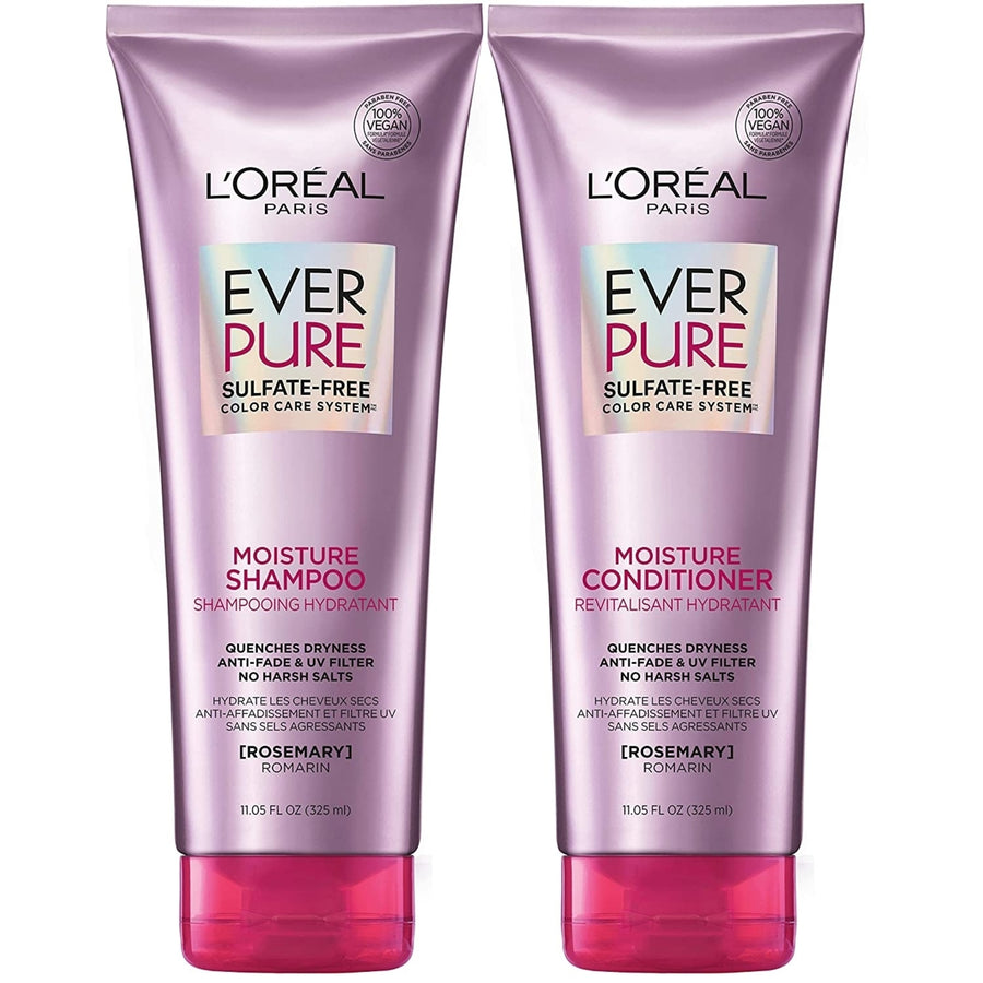 LOreal Paris EverPure Moisture Sulfate Free Shampoo and Conditioner with Rosemary Botanicalfor Dry Color Treated Hair1 Image 1